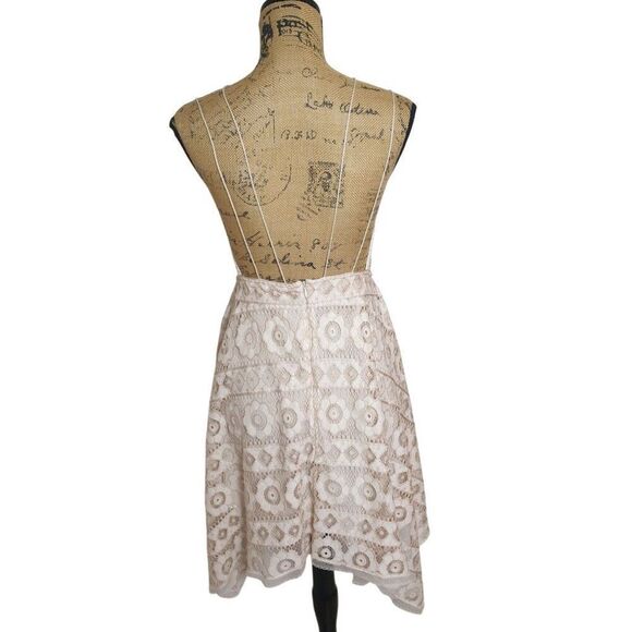 Free People Lace Just Like Honey Mini Dress Sz 4 White Backless Cottagecore VSCO - Picture 8 of 11